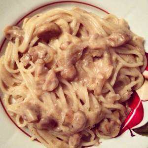 Рецепты - Спагетти с грибным соусом