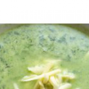Рецепты - Суп-пюре из шпината с креветками