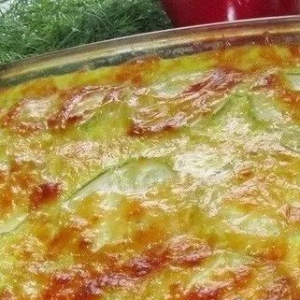 Диетические рецепты - Выпечка - Сырно-творожная запеканка с кабачком и зеленью