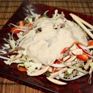 Говядина - Теплый салат