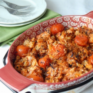 Помидор - Тилапия, запеченная с овощами
