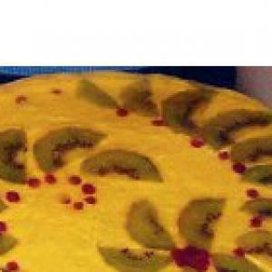Черноплодная рябина - Торт с фруктами желе и творогом