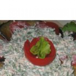 Зелень - Тортик из баклажанов с орешками