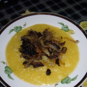 Рецепты белорусской кухни - Тыквенное пюре с грибами