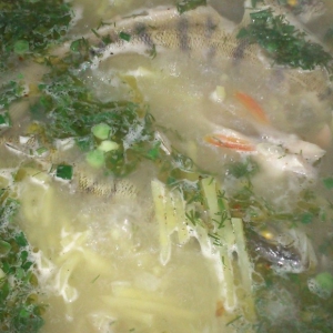 Рыба - Уха на сковороде