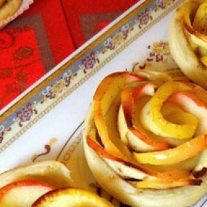 Тесто - Яблочные розы