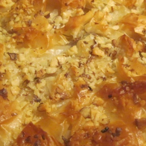 Ваниль - Яблочный пирог с кремом из теста фило