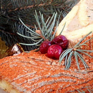 Рецепты - Закусочное рождественское полено с печеночным кремом