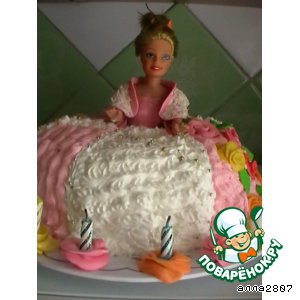 Заливной торт-кукла