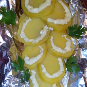 Скумбрия - Запеченная скумбрия в картофельной чешуе