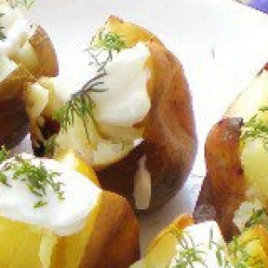Картофель - Запеченный картофель Утро в деревне