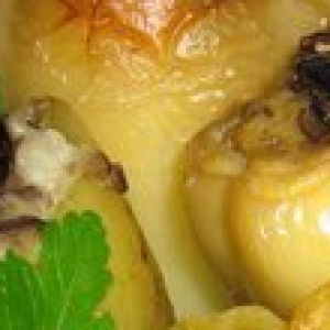 Шампиньон - Зеленый перец, фаршированный картофелем