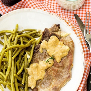 Рецепты французской кухни - Жареная свинина с горчичным соусом