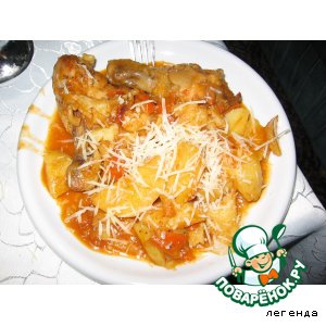 Лук репчатый - Жаркое из куриных пулек
