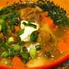 Овощной суп с белыми грибами