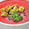 В мире: Томатный суп с чечевицей и гренками