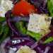 Салат с овощами, шпинатом и тофу. Шаг 3.